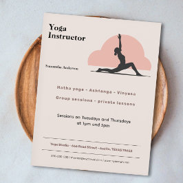 Low Lunge Pose - Yoga Instructor Flyer