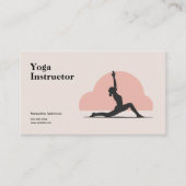 Low Lunge Pose - Yoga Instructor Visitenkarte (Vorderseite)