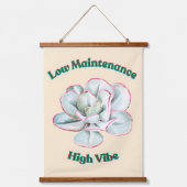 Low Maintenance High Vibe Wandteppich Mit Holzrahmen (Vorderseite)