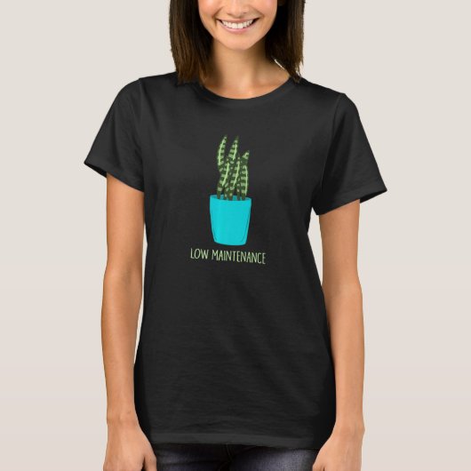 Low Maintenance Snake Plant Houseplant Graphic Pre T-Shirt (Vorderseite)