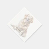 Low Opacity Custom Pet Wedding Napkins Serviette (Ecke)