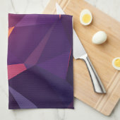 Low Poly Bergsonnenuntergang Geometrisch Geschirrtuch (Viertel Falte)