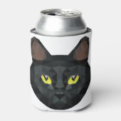 Low Poly Black Cat | Low Poly Art Dosenkühler (Kanne Vorderseite)