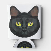 Low Poly Black Cat | Low Poly Art Dosenkühler (Rückseite)