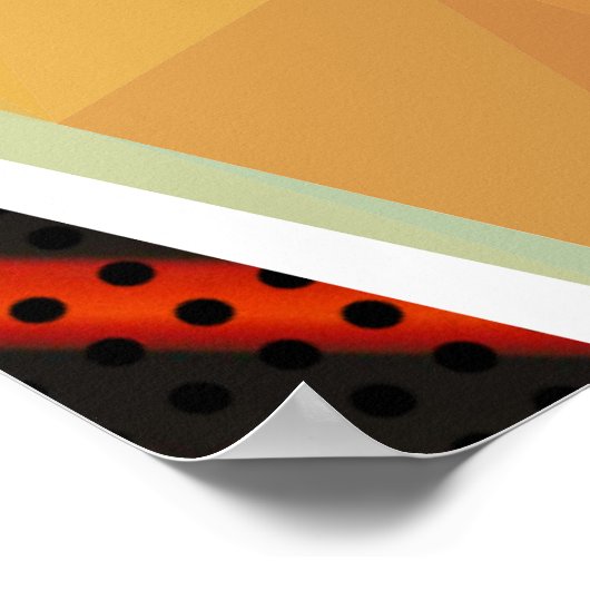 Low Poly Blue und Yellow Macaw Poster (Ecke)