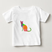 Low Poly Cat Silhouette Baby T-shirt (Vorderseite)