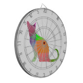 Low Poly Cat Silhouette Dartscheibe (Vorderseite Links)