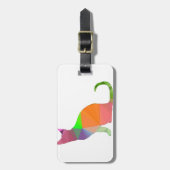 Low Poly Cat Silhouette Gepäckanhänger (Vorderseite vertikal)