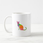 Low Poly Cat Silhouette Kaffeetasse (Links)
