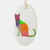 Low Poly Cat Silhouette Keramikornament (Rechts)