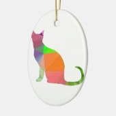 Low Poly Cat Silhouette Keramikornament (Links)