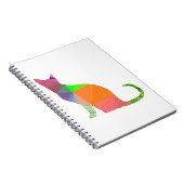 Low Poly Cat Silhouette Notizblock (Rechte Seite)