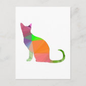 Low Poly Cat Silhouette Postkarte (Vorderseite)