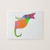 Low Poly Cat Silhouette Puzzle (Horizontal)