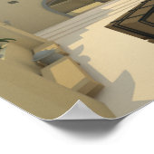 Low Poly CSGO Map Mirage Poster (Ecke)