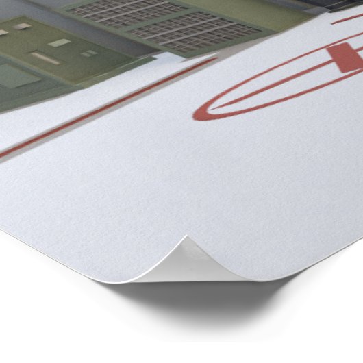 Low Poly CSGO Map Vertigo Poster (Ecke)