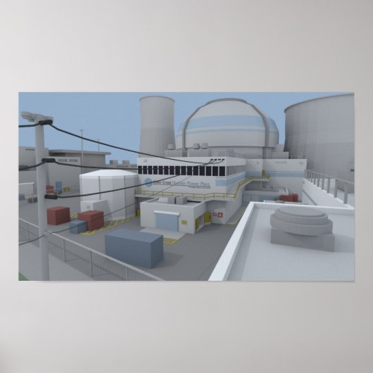 Low Poly CSGO Nuke Poster (Vorne)