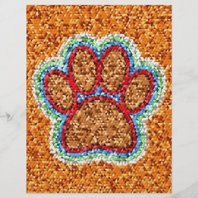Low Poly Dog Paw Art (Vorderseite)