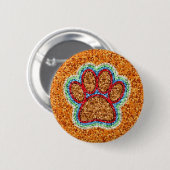 Low Poly Dog Paw Art Button (Vorne & Hinten)