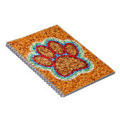 Low Poly Dog Paw Art Notizblock (Rechte Seite)