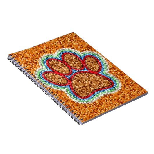 Low Poly Dog Paw Art Notizblock (Rechte Seite)