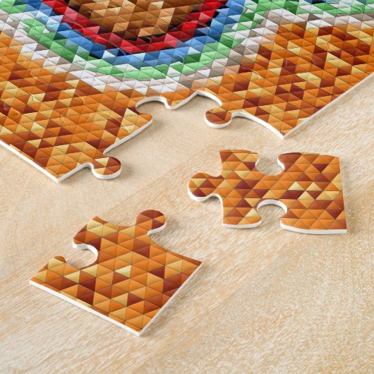 Low Poly Dog Paw Art Puzzle (Seite)