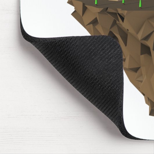 Low-Poly Floating Insel 3D rendern Mousepad (Ecke)