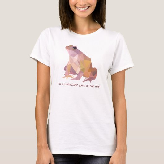 Low Poly Frog “I’m an absolute gem” Women's T-Shirt (Vorderseite)
