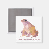Low Poly Frosch „Ich bin ein absolutes Juwel“ Magnet (Vorderseite/Rückseite)