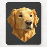Low-Poly Golden Retriever Mousepad<br><div class="desc">Celebrate your favorite furry friend with this stunning Golden Retriever portrait. Created in a modern, geometric 'Low Poly' art style, this design uses sharp polygonal shapes and warm golden tones to bring out the loyal and friendly spirit of the dog. A perfect minimalist and artistic choice for dog lovers, pet...</div>