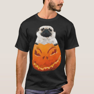Low Poly Halloween-Mops T-Shirt