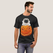 Low Poly Halloween-Mops T-Shirt (Vorne ganz)