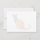 Low Poly Katzen-Silhouette leer Mitteilungskarte (Rückseite)