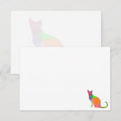 Low Poly Katzen-Silhouette leer Mitteilungskarte (Vorne/Hinten)