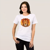 Low Poly Lion Face-65764 Tri-Blend Shirt (Vorderseite voll)