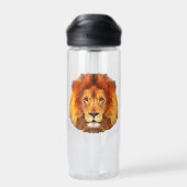 Low Poly Lion Face-65764 Trinkflasche (Rückseite)