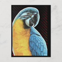 Low Poly Macaw Postkarte