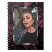 Low-Poly & Metallic Frame Foto Spiral Notebook Notizblock (Vorderseite)