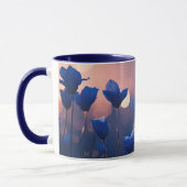 Low Poly Mountain Fantasy Landschaft Tasse (Links)