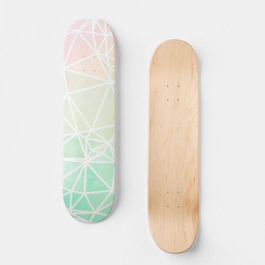 Low Poly Ombre Skateboard (Vorderseite)