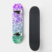 Low Poly Ombre Skateboard (Vorderseite)