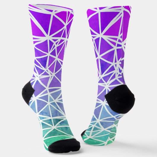 Low Poly Ombre Socken (Gewinkelt)