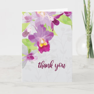 Low Poly Orchids Danke Karte