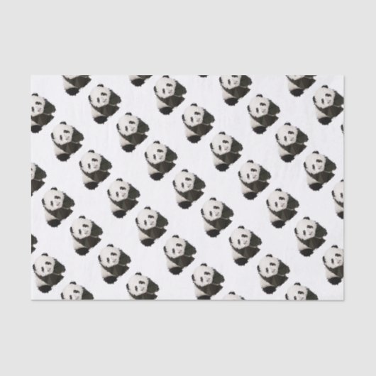 Low Poly Panda Seidenpapier (Vorderseite)