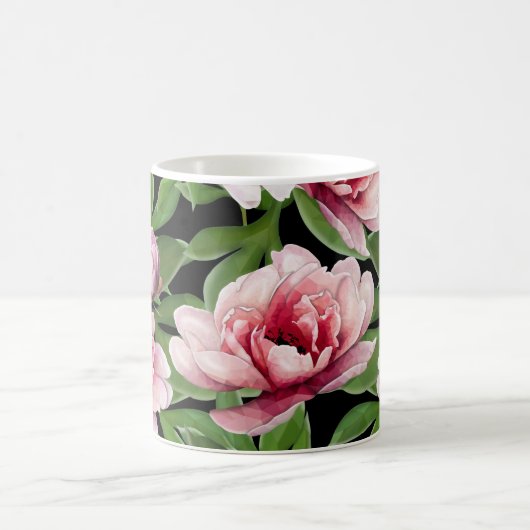 Low Poly Peonies Kaffeetasse (Mittel)