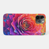 Low Poly Rosenblüte Abstrakte Kunst Case-Mate iPhone Hülle (Rückseite (Horizontal))