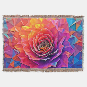 Low Poly Rosenblüte Abstrakte Kunst Decke