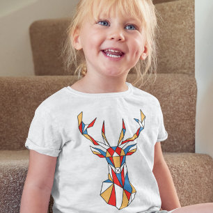 Low-Polygon-Hirsch-Cartoon T-Shirt