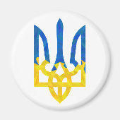 Low polygonal Ukrainian trident Magnet (Vorne)