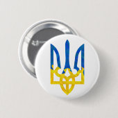 Low polygonal ukrainisch trident button (Vorne & Hinten)